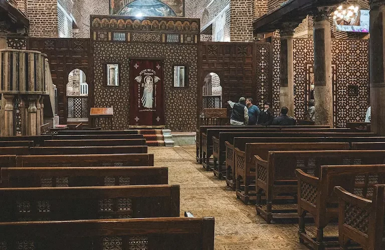La Iglesia de la Virgen María en Maadi junto al río Nilo en El Cairo, lugar histórico de la Sagrada Familia en Egipto